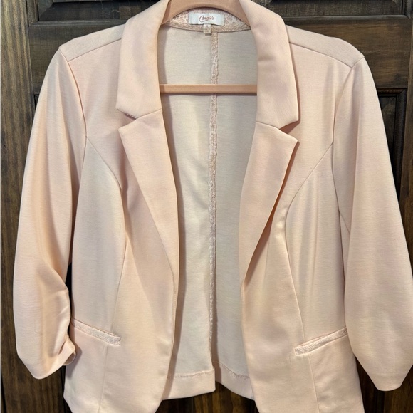 Candie's Jackets & Blazers - Candie's Lace Detailed Light Pink Blazer